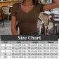 Slim Fit Basic V-Neck Tee for Women
