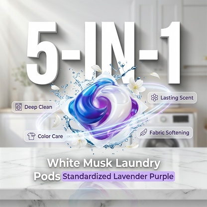 ✨2026 Hot Sale 50% OFF🔥5-in-1 White Musk Laundry Detergent Pods (80 PCS)