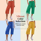🌸 Relaxed Fit Cropped Pants with Elastic Waist – Skin-Friendly Blend & Versatile 12-Color Choice