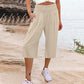 🌸 Relaxed Fit Cropped Pants with Elastic Waist – Skin-Friendly Blend & Versatile 12-Color Choice