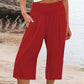 🌸 Relaxed Fit Cropped Pants with Elastic Waist – Skin-Friendly Blend & Versatile 12-Color Choice