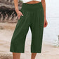 🌸 Relaxed Fit Cropped Pants with Elastic Waist – Skin-Friendly Blend & Versatile 12-Color Choice