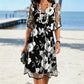 🔥Limited-time offer-Women's Elegant Floral Print Chiffon Dress