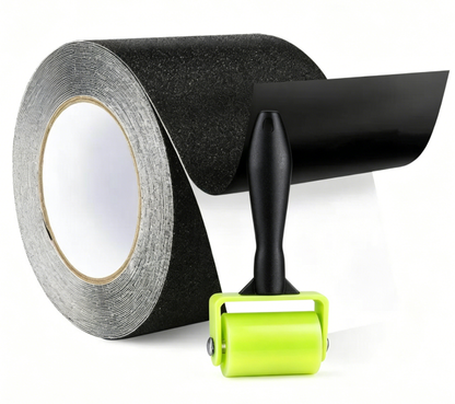 Non-slip stair tread tape with a strong adhesive backing – suitable for both indoor and outdoor use