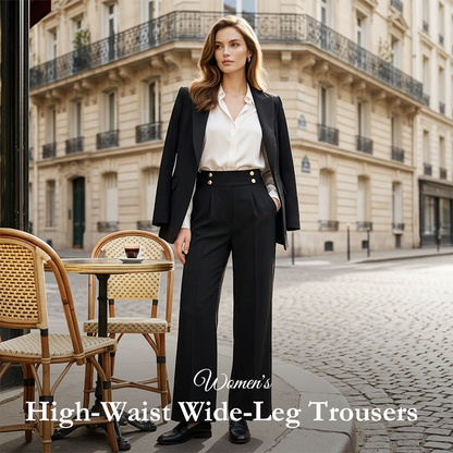 Women's High-Waist Wide-Leg Trousers