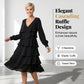 Elegant V-Neck Tiered Long Sleeve Dress❤️BUY 2 GET FREE SHIPPING