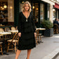 Elegant V-Neck Tiered Long Sleeve Dress❤️BUY 2 GET FREE SHIPPING
