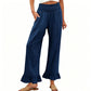 Boho Style Ruffle Trim Lounge Pants for Women