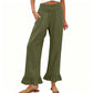 Boho Style Ruffle Trim Lounge Pants for Women