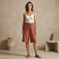 Women's Casual Drawstring Capri Shorts
