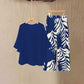 📢📢50% OFF !! ⏰Women's Elegant Flowy Top & Printed Pants Set