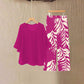 📢📢50% OFF !! ⏰Women's Elegant Flowy Top & Printed Pants Set
