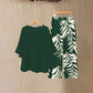 📢📢50% OFF !! ⏰Women's Elegant Flowy Top & Printed Pants Set
