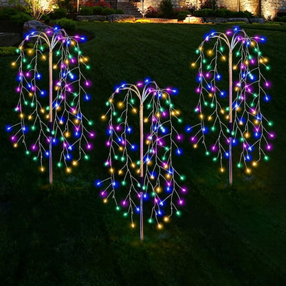 ✨LuminaGlow™ Solar Firework Garden Lights – Waterproof Starburst Stake Lamps for Paths, Patios & Parties 🌟🌧️✨ (Multi-Colour)