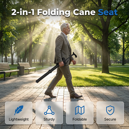 Folding Walking Cane with Seat