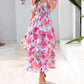 🔥Summer Hot Sale 50% OFF💃Women's Floral Square Neck Puff Short Sleeve Smocked Tiered Dress