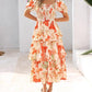 🔥Summer Hot Sale 50% OFF💃Women's Floral Square Neck Puff Short Sleeve Smocked Tiered Dress