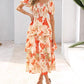 🔥Summer Hot Sale 50% OFF💃Women's Floral Square Neck Puff Short Sleeve Smocked Tiered Dress