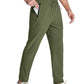 Men's Lightweight Athletic Pants with Zipper Pockets