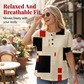 Women's Colorful Abstract Print Henley T-Shirt