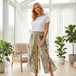 ⏳🔥LIMITED-TIME 50% OFF! 🌞Women's Floral Print High-Waist Wide-Leg Pants