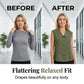 Women’s V-Neck Button-Down Top