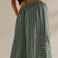 Women's Striped Wide-Leg Drawstring Pants