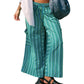 Women's Striped Wide-Leg Drawstring Pants