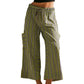 Women's Striped Wide-Leg Drawstring Pants