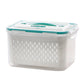 🥗 50% OFF NOW!🧊 2 in 1 Draining Fresh-Keep Food Container – Airtight & Microwave Safe – Fridge Essential 🔒