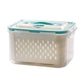 🥗 50% OFF NOW!🧊 2 in 1 Draining Fresh-Keep Food Container – Airtight & Microwave Safe – Fridge Essential 🔒