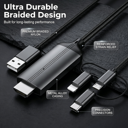 3-in-1 Phone to HDMI Adapter Cable