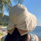 👒 LIMITED-TIME 50% OFF! ✨ Women's Bowknot Wide Brim Sun Hat – Foldable, 360° Protection 🎀
