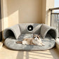 📢📢50% OFF !! ⏰Plush 2-in-1 Cat Tunnel Bed