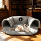 📢📢50% OFF !! ⏰Plush 2-in-1 Cat Tunnel Bed