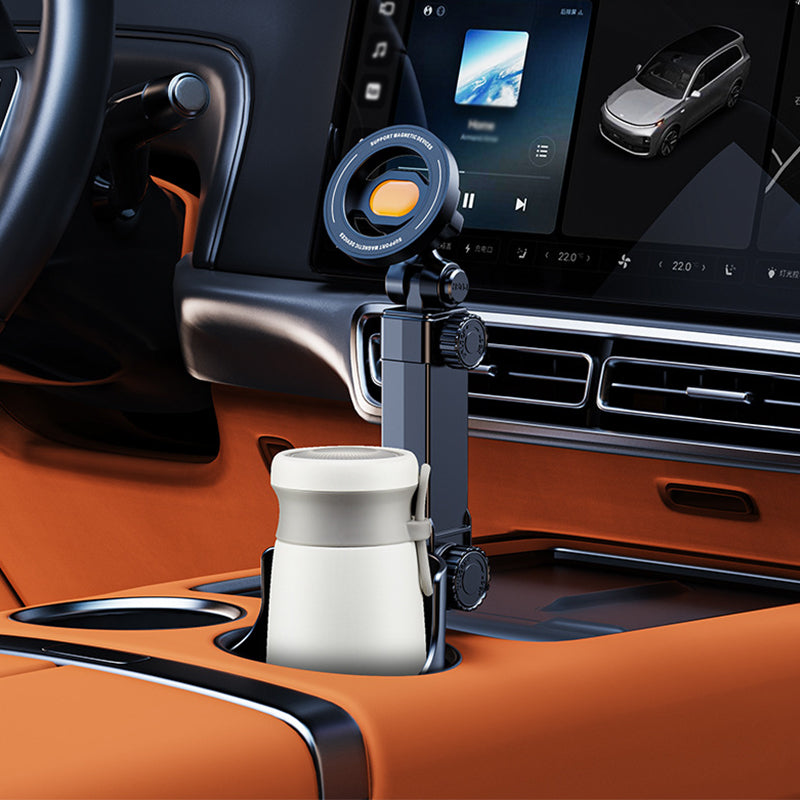 Smart cup holder design with bottle space