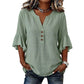 Women's Casual Solid Color V-Neck Top