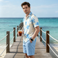 ☀️ Summer Vibes Only – Men's Tropical Print Shirt & Shorts Set🌴