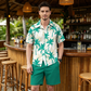 ☀️ Summer Vibes Only – Men's Tropical Print Shirt & Shorts Set🌴