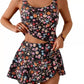 👙☀️ Tank Top & Side Tie Skirt Swimwear Set – Adjustable Straps, High Waist, Removable Pads, Flowy Cover-Up Style. Perfect For Beach, Pool & Honeymoon! 🌊💕✨