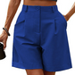 Women's High-Waist Pleated Shorts