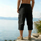 🔥New arrivals now on sale-Men's Linen Blend Cargo Capri Pants