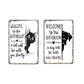 Cute Cat Bathroom Decor Sign