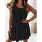 Women's Summer U-Neck Tiered Ruffle Dress
