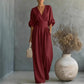 💖2026 Hot Sale 50% OFF✨Women's V-Neck High Waist Wide Leg Jumpsuit