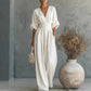 💖2026 Hot Sale 50% OFF✨Women's V-Neck High Waist Wide Leg Jumpsuit