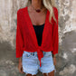 🎉 2026 Sale — Over 30,000 Sold! 💞 Breathable Mesh Knit Top – Tie-Front, Sun Protection & Effortless Style! ✨
