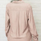👔 Women's Solid Lapel Long Sleeves Button-Down Shirt – Classic collar & chest pockets – Relaxed fit, perfect for work or casual layering 🌿💼✨