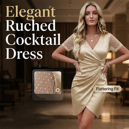 Women's V-Neck High Waist Cocktail Dress