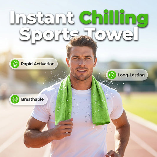 🧊 Instant Cooling Towel for Sports & Fitness — Hyper-Evaporative Microfiber